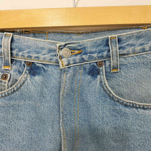リーバイス Levis 00S 02年製 RELAXED STRAIGHT LEG ボタン裏468刻印 カットオフ リメイク ジップフライ デニム スカート レディース W36 L32