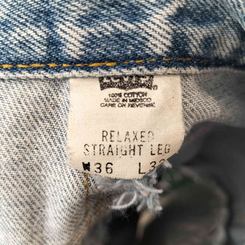 リーバイス Levis 00S 02年製 RELAXED STRAIGHT LEG ボタン裏468刻印 カットオフ リメイク ジップフライ デニム スカート レディース W36 L32