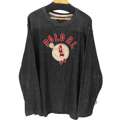 ポロスポーツラルフローレン POLO SPORT RALPH LAUREN 90S ロゴワッペン クルーネックコットンニット メンズ import:XL