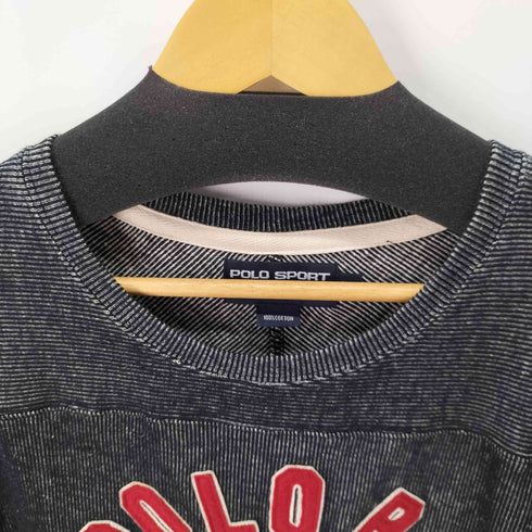 ポロスポーツラルフローレン POLO SPORT RALPH LAUREN 90S ロゴワッペン クルーネックコットンニット メンズ import:XL