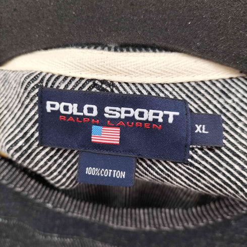 ポロスポーツラルフローレン POLO SPORT RALPH LAUREN 90S ロゴワッペン クルーネックコットンニット メンズ import:XL