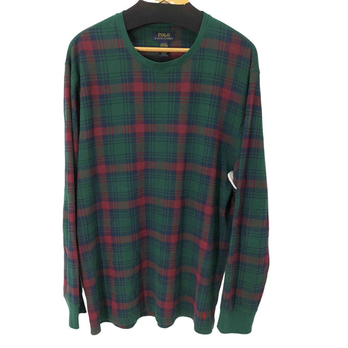 ポロラルフローレン POLO RALPH LAUREN SLEEPWEAR チェック L/S プルオーバー 裾ポニー メンズ JPN:XL