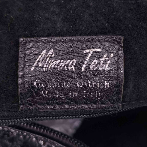 MIMMA TETI Genuine Ostrich オーストリッチ レザー トートバッグ レディース