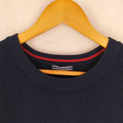 トミーヒルフィガー TOMMY HILFIGER レーヨンクルーネック リブラメニット レディース JPN:S