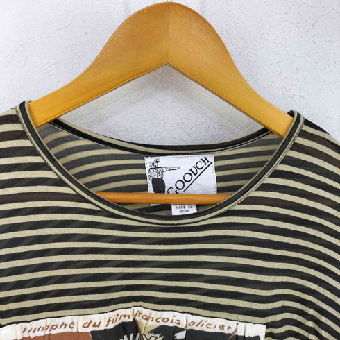 グーチ GOOUCH ボーダーグラフィックTシャツ レーヨン混 メンズ import:M