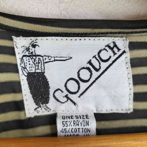 グーチ GOOUCH ボーダーグラフィックTシャツ レーヨン混 メンズ import:M
