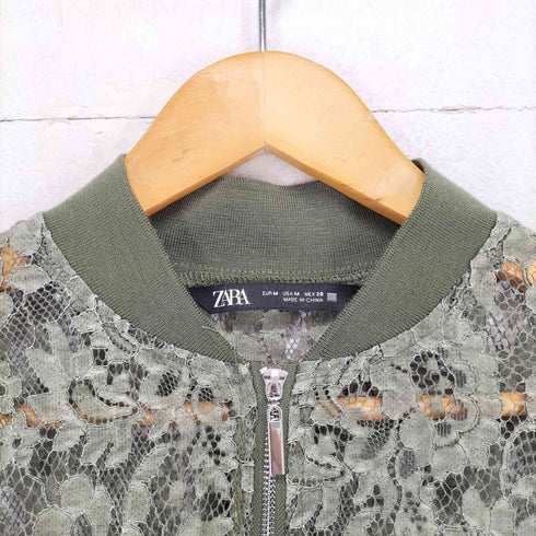 ザラ ZARA レース総柄 ジップアップ ブルゾン レディース JPN:M