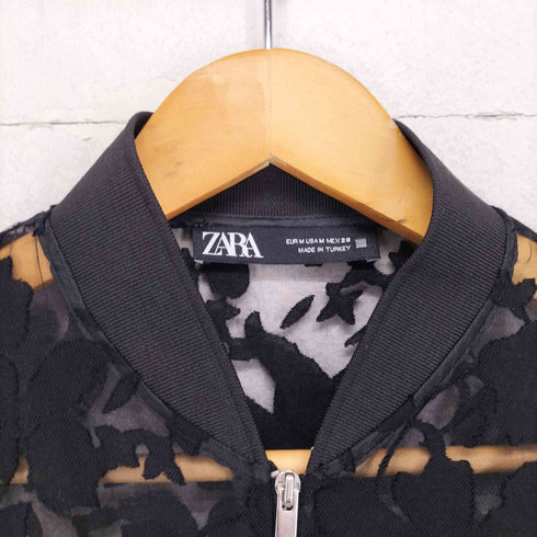 ザラ ZARA レース総柄 ジップアップブルゾン レディース JPN:M