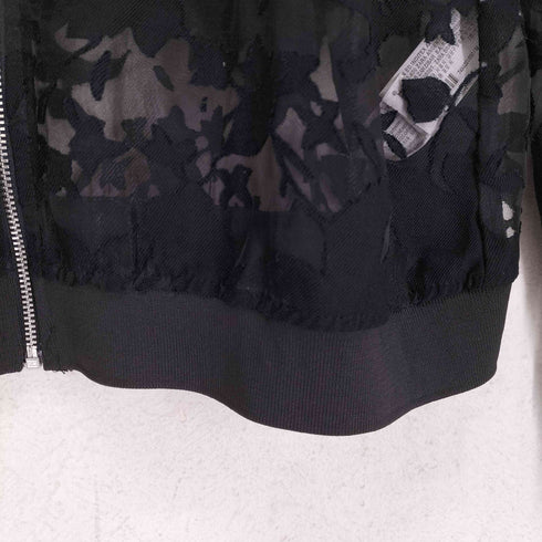 ザラ ZARA レース総柄 ジップアップブルゾン レディース JPN:M