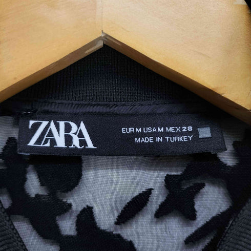 ザラ ZARA レース総柄 ジップアップブルゾン レディース JPN:M