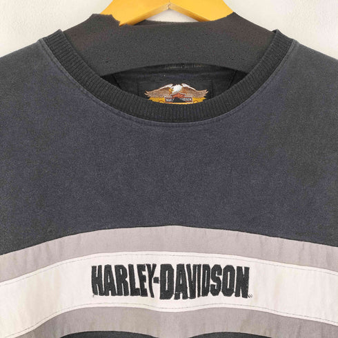 ハーレーダビッドソン HARLEY-DAVIDSON ロゴライン L/S クルーネックTシャツ メンズ JPN:M