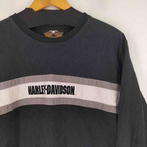 ハーレーダビッドソン HARLEY-DAVIDSON ロゴライン L/S クルーネックTシャツ メンズ JPN:M