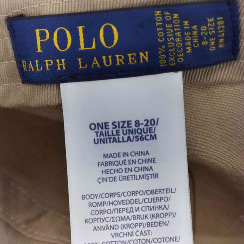 ポロラルフローレン POLO RALPH LAUREN ポニー刺繍パネルキャップ メンズ ONE SIZE