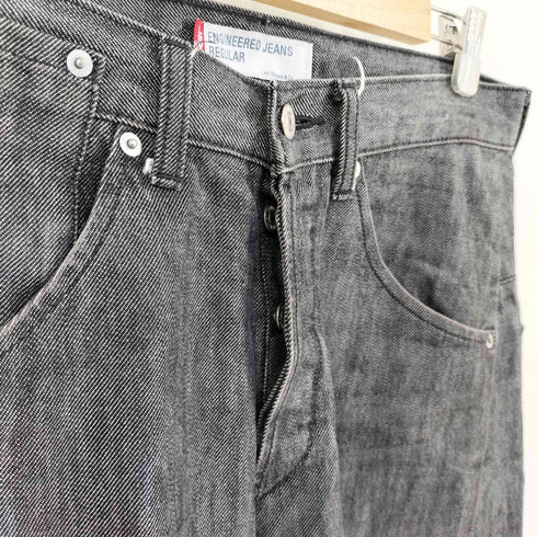 リーバイス Levis Engineered Jeans regular 立体裁断ブラックデニム 先染め メンズ 32inch