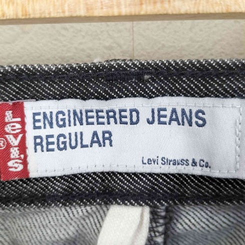 リーバイス Levis Engineered Jeans regular 立体裁断ブラックデニム 先染め メンズ 32inch