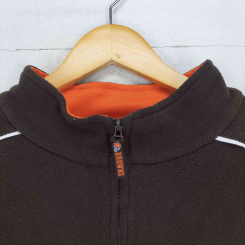 エヌエフエル NFL デザイン刺繍フリースハーフジッププルオーバー メンズ JPN:XL