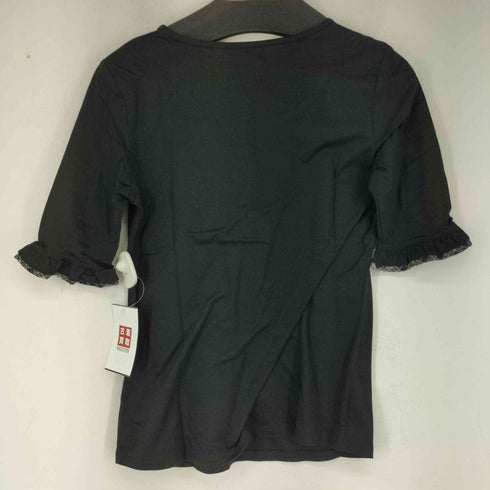 バーバリーブルーレーベル BURBERRY BLUE LABEL フリル ルーズネックTシャツ レディース 38