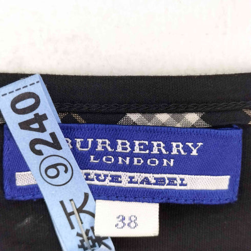 バーバリーブルーレーベル BURBERRY BLUE LABEL フリル ルーズネックTシャツ レディース 38