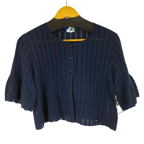 ブルーレーベルクレストブリッジ BLUE LABEL CRESTBRIDGE カットレースカーディガン レディース 38