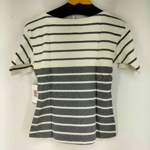 バーバリーブルーレーベル BURBERRY BLUE LABEL ボートネック ボーダーカットソー レディース 38