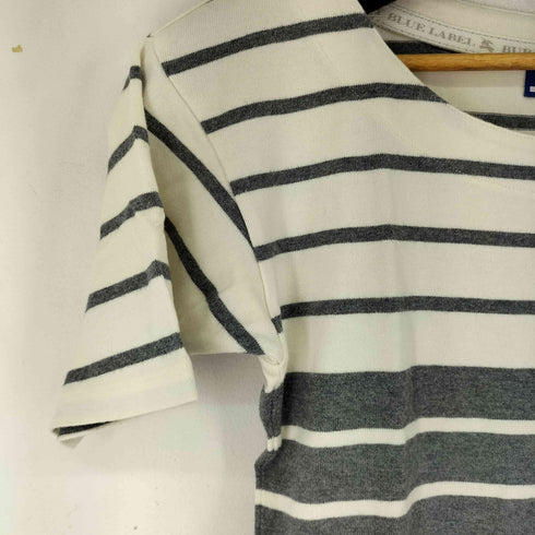 バーバリーブルーレーベル BURBERRY BLUE LABEL ボートネック ボーダーカットソー レディース 38