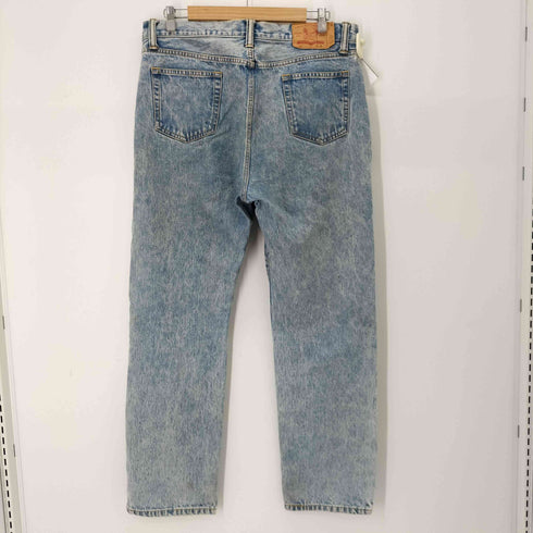 LABOUR UNION ボタンフライテーパードデニムパンツ ケミカルウォッシュ メンズ W35