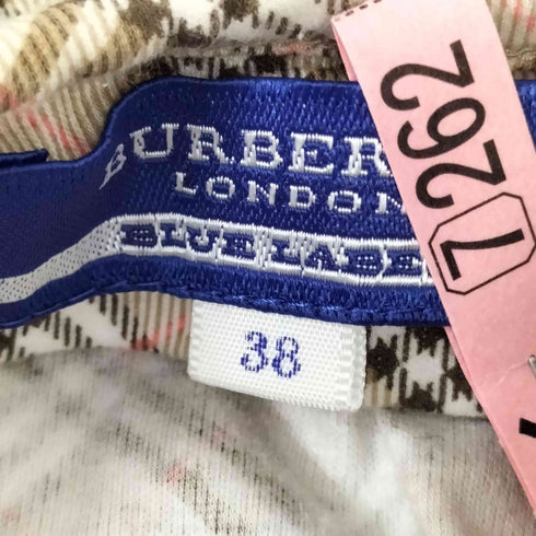 バーバリーブルーレーベル BURBERRY BLUE LABEL マイクロチェックスカート レディース 38