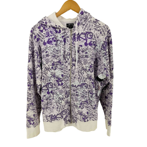 ステューシー Stussy ペイント柄 ジップパーカー メンズ import:M