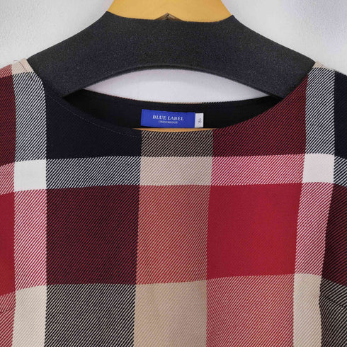ブルーレーベルクレストブリッジ BLUE LABEL CRESTBRIDGE チェック柄ウールセットアップワンピース レディース JPN:36