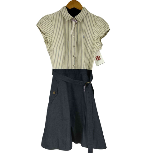 バーバリーブルーレーベル BURBERRY BLUE LABEL デニムドッキングシャツワンピース レディース JPN:38