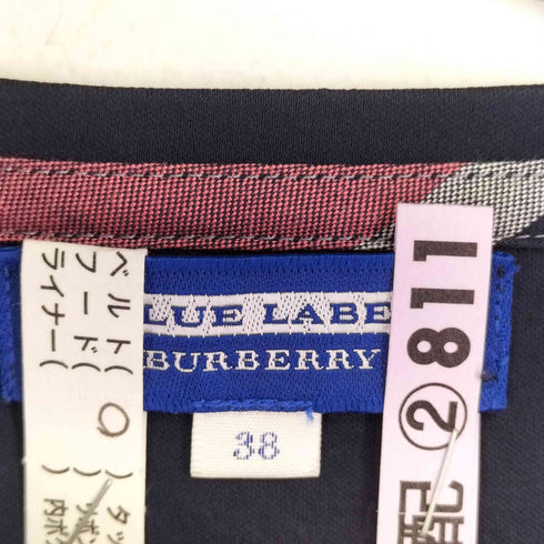 バーバリーブルーレーベル BURBERRY BLUE LABEL ホースマーク チェック切替ワンピース レディース 38
