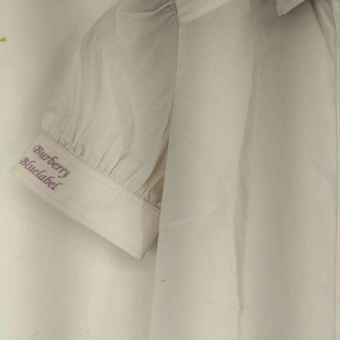 バーバリーブルーレーベル BURBERRY BLUE LABEL ワンポイント刺繍 S/S シャツ レディース JPN:36