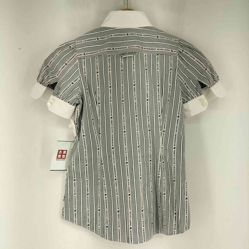 バーバリーブルーレーベル BURBERRY BLUE LABEL ストライプ S/S BDシャツ レディース JPN:36