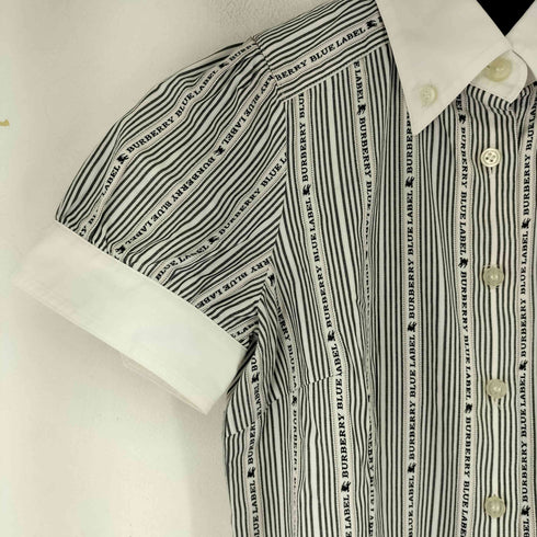 バーバリーブルーレーベル BURBERRY BLUE LABEL ストライプ S/S BDシャツ レディース JPN:36