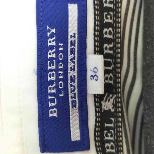 バーバリーブルーレーベル BURBERRY BLUE LABEL ストライプ S/S BDシャツ レディース JPN:36