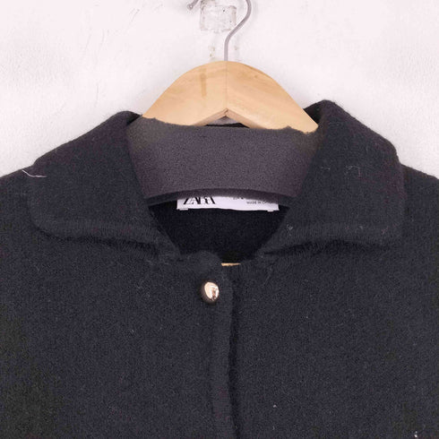 ザラ ZARA 無地ニットポロネックジャケット レディース import:M