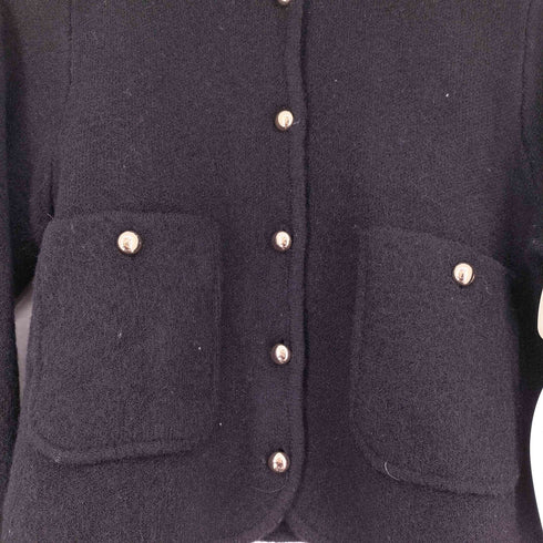 ザラ ZARA 無地ニットポロネックジャケット レディース import:M