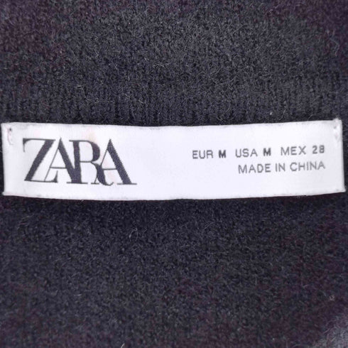 ザラ ZARA 無地ニットポロネックジャケット レディース import:M