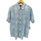 ジョージ GEORGE classics 木ボタン ストライプ フラワープリント アロハシャツ メンズ import:XL