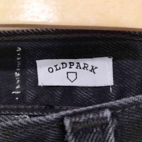 OLD PARK ボタン裏3757刻印 ドッキング カットオフ リメイク ボタンフライ ブラック デニム パンツ メンズ JPN:M