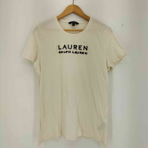 ローレンラルフローレン LAUREN RALPH LAUREN Katlin Logo T-shirt 立体ロゴ Tシャツ レディース import:L