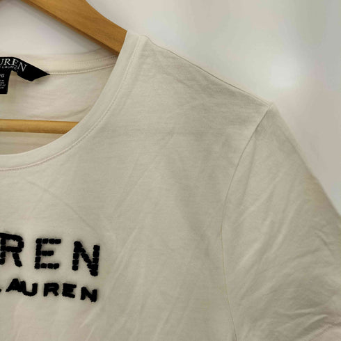 ローレンラルフローレン LAUREN RALPH LAUREN Katlin Logo T-shirt 立体ロゴ Tシャツ レディース import:L