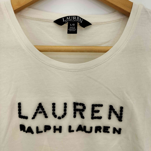 ローレンラルフローレン LAUREN RALPH LAUREN Katlin Logo T-shirt 立体ロゴ Tシャツ レディース import:L