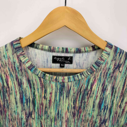 アニエスベーオム Agnes b.homme 総柄 クルーネックTシャツ メンズ T1