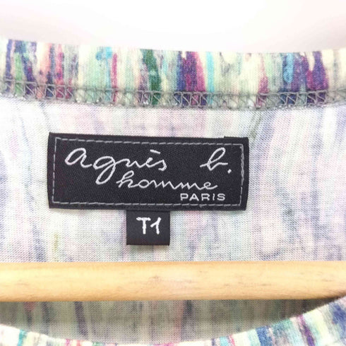 アニエスベーオム Agnes b.homme 総柄 クルーネックTシャツ メンズ T1