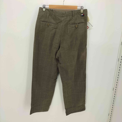 トミーヒルフィガー TOMMY HILFIGER 90S チェック 2タック スラックス パンツ メンズ 32×32