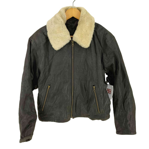ファーポイント レザージップジャケット メンズ import:M