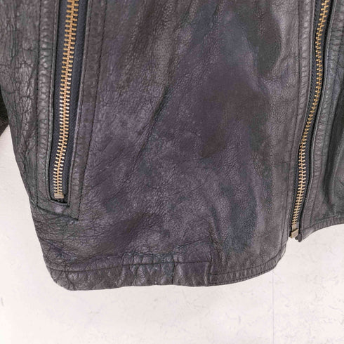 ファーポイント レザージップジャケット メンズ import:M