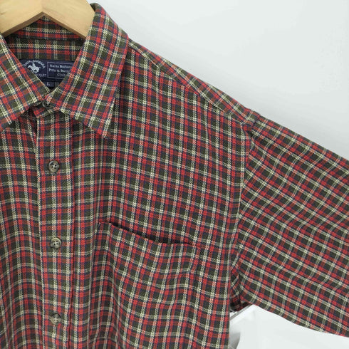 サンタバーバラポロアンドラケットクラブ SANTA BARBARA POLO & RACQUET CLUB アクリル コットン チェック柄 S/S シャツ メンズ L