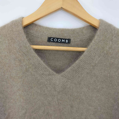 Coomb ラクーン Vネック チュニック ニット レディース FREE